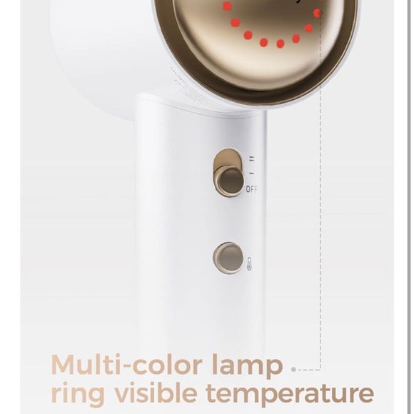 White and Gold Hair Dryer - Picture 7 of 12
